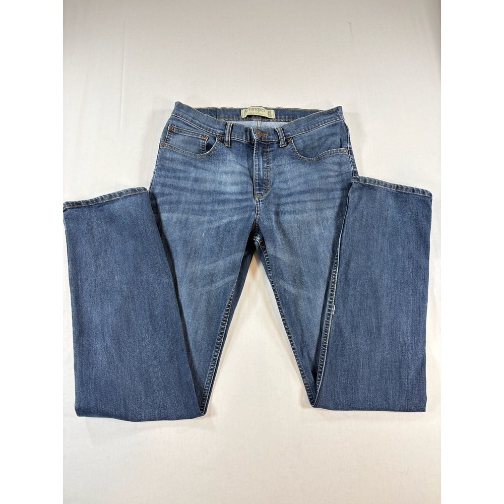 Wrangler Slim Straight Flex Jeans Mens 32x34 Medium Wash Denim 92GRTSD